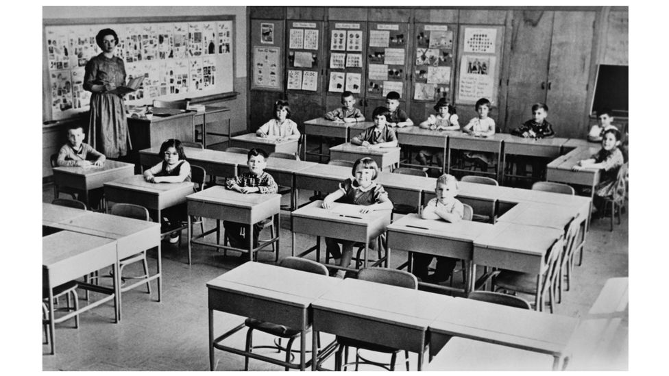 Before the measles vaccine was introduced in the UK in 1968, outbreaks often originated at schools (Credit: Alamy)
