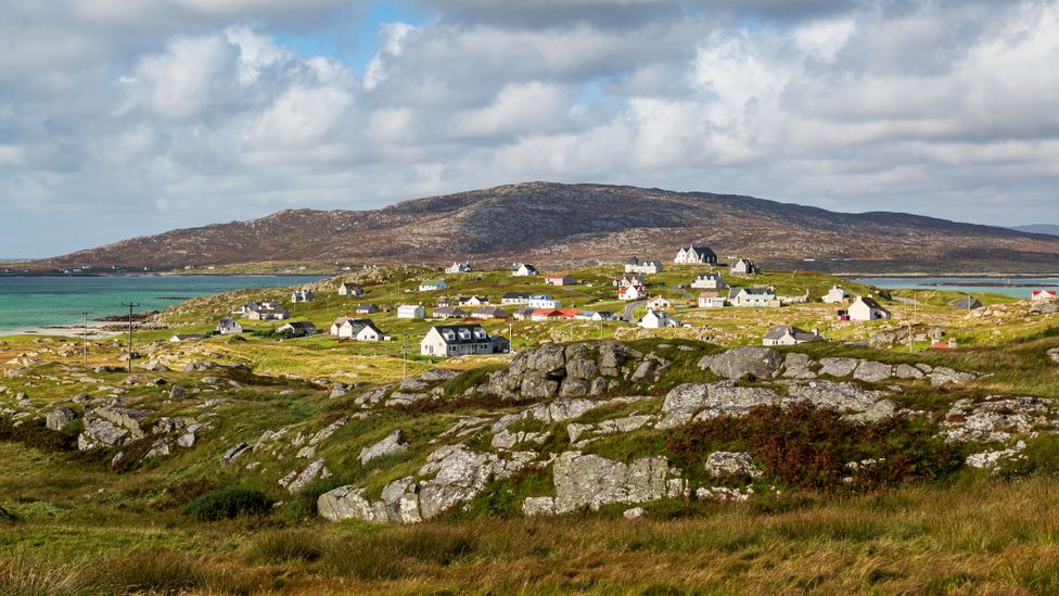 View over the island of Eriskay in the Hebrides