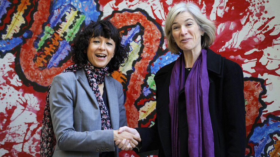 Scientists Emmanuelle Charpentier and Jennifer Doudna won the Nobel Prize in Chemistry for their discovery of the Crispr-Cas9 genetic scissors (Credit: Reuters/Eloy Alonso/Alamy)