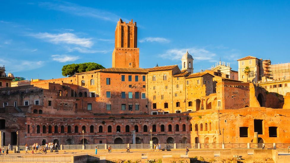 Trajan's Market, an archaeological complex made of red brick and concrete, is often described as "the world’s first shopping centre" (Credit: by Ruhey/Getty Images)