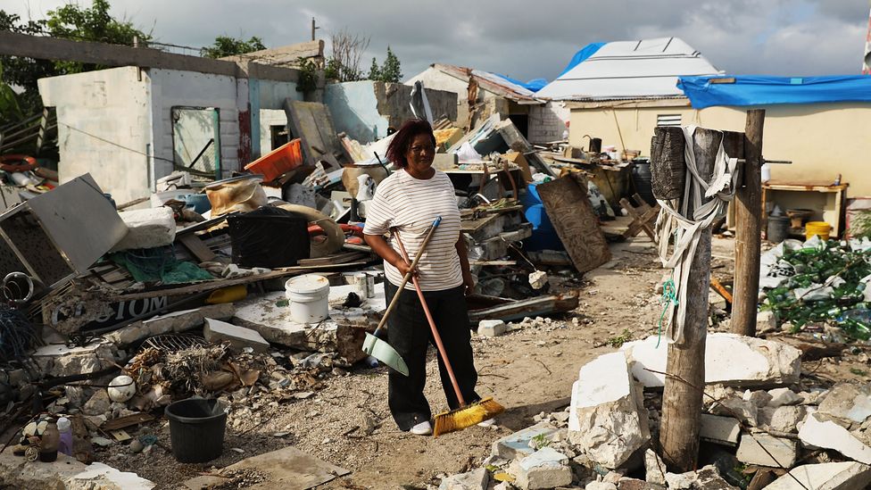 Every single building on Barbuda was damaged by Hurricane Irma, many of them left entirely uninhabitable (Credit: Getty Images)