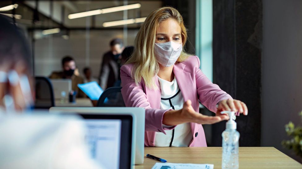 As the pandemic stretches on into a third year, the way offices look and the way we act within them will still look nothing like they did in 2019 (Credit: Getty Images) As the pandemic stretches on into a third year, the way offices look and the way we act within them will still look nothing like they did in 2019 (Credit: Getty Images)