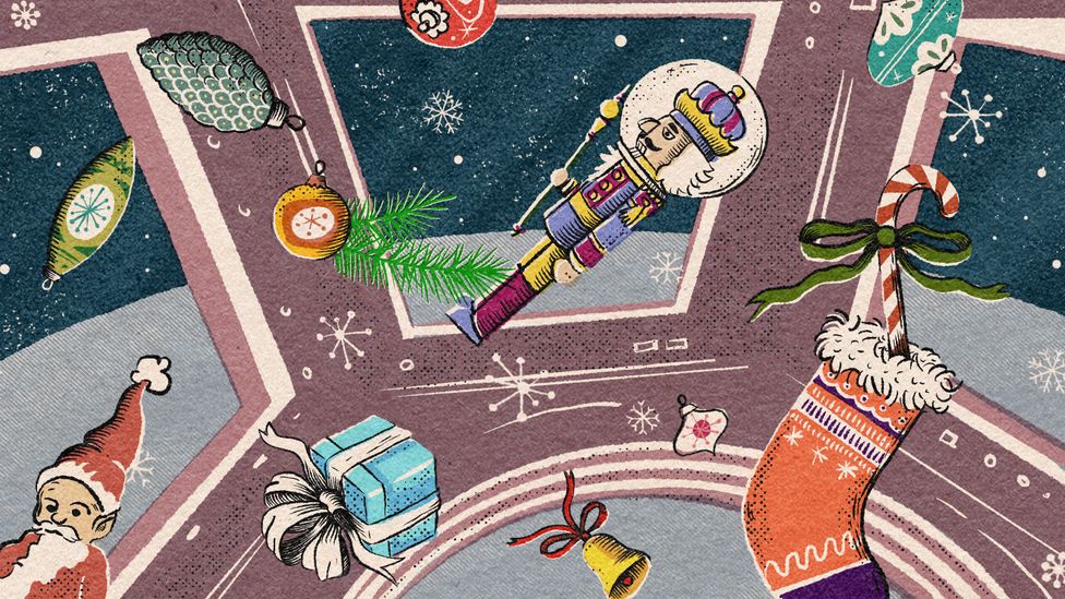 On the ISS, it wouldn't just be rogue glitter and pine needles that keep turning up in obscure corners months after Christmas (Credit: Emmanuel Lafont/ BBC)