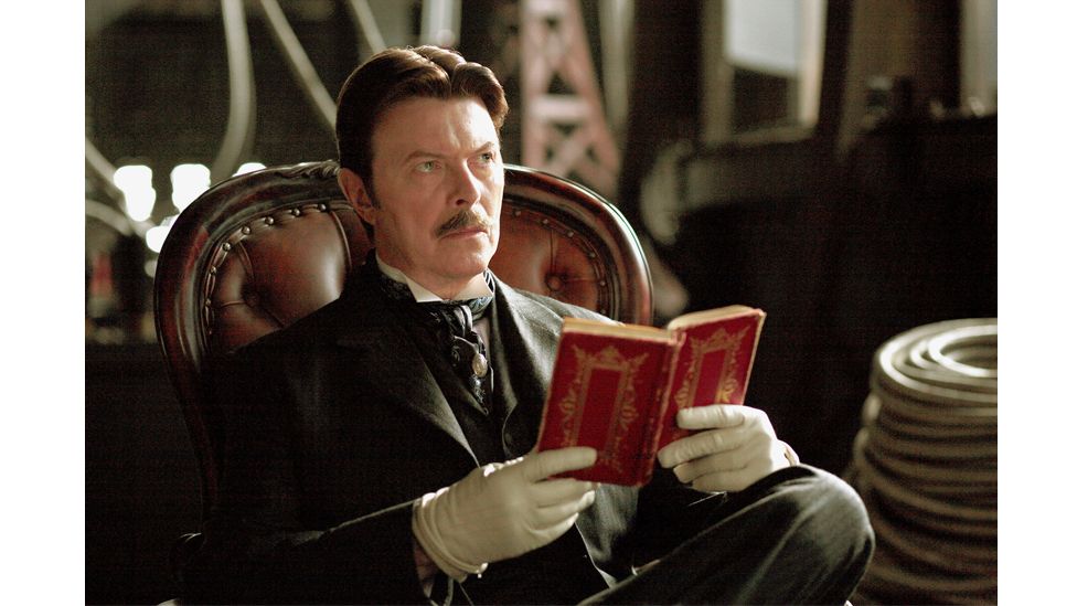 Christopher Nolan's period thriller The Prestige (2006) features Bowie as maverick inventor Nikola Tesla (Credit: BFI)
