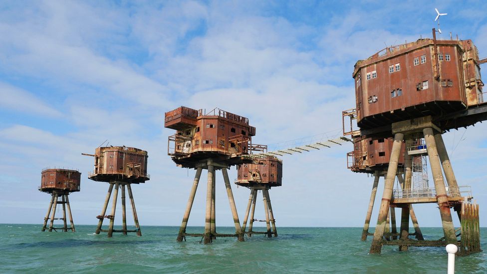 …but there are few structures more alien-like than the Red Sands Fort in the Thames Estuary, UK, built for anti-aircraft guns in WW2 (Credit: Alamy)