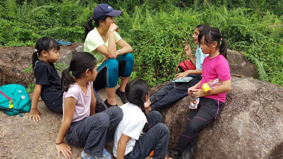 Forest schools encourage children to experiment, and find their own solutions to problems (Credit: Forest School Singapore)
