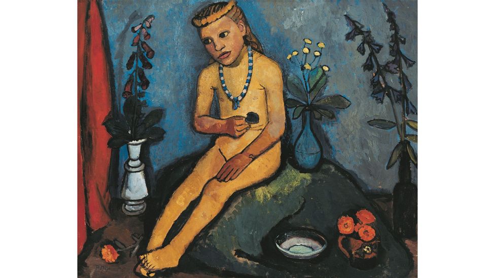 Nude Girl with Flower Vases by Paula Modersohn-Becker is typical of the artist's intense, timeless portraiture (Credit: Von der Heydt-Museum Wuppertal)