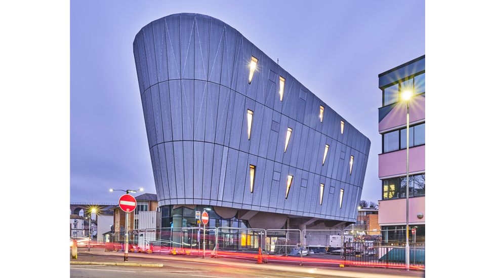 The new skatepark and climbing centre in Folkestone, UK, is described by its creator as a "controlled adrenaline facility" (Credit: Matt Rowe/ F51)