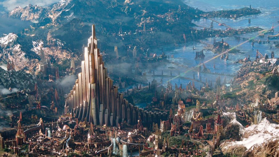 Asgard, as depicted in Thor: Ragnarok (Credit: Walt Disney Studios)