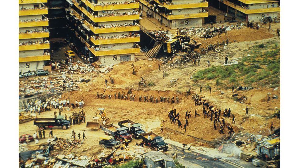 The 1972 Sau Mau Ping landslide in Hong Kong killed 71 people (Credit: Hong Kong Government)