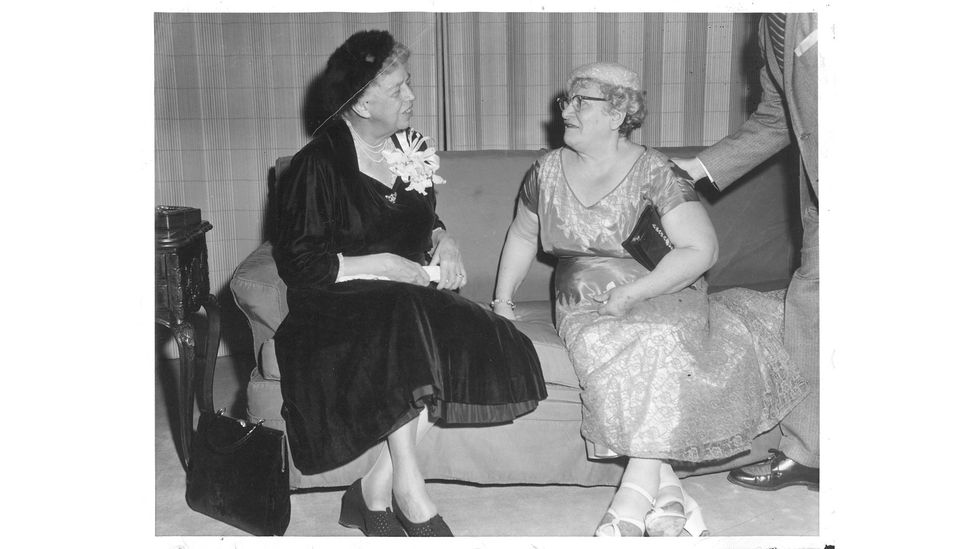 Sobel with Eleanor Roosevelt (Credit: Gary Snyder Fine Art NY)