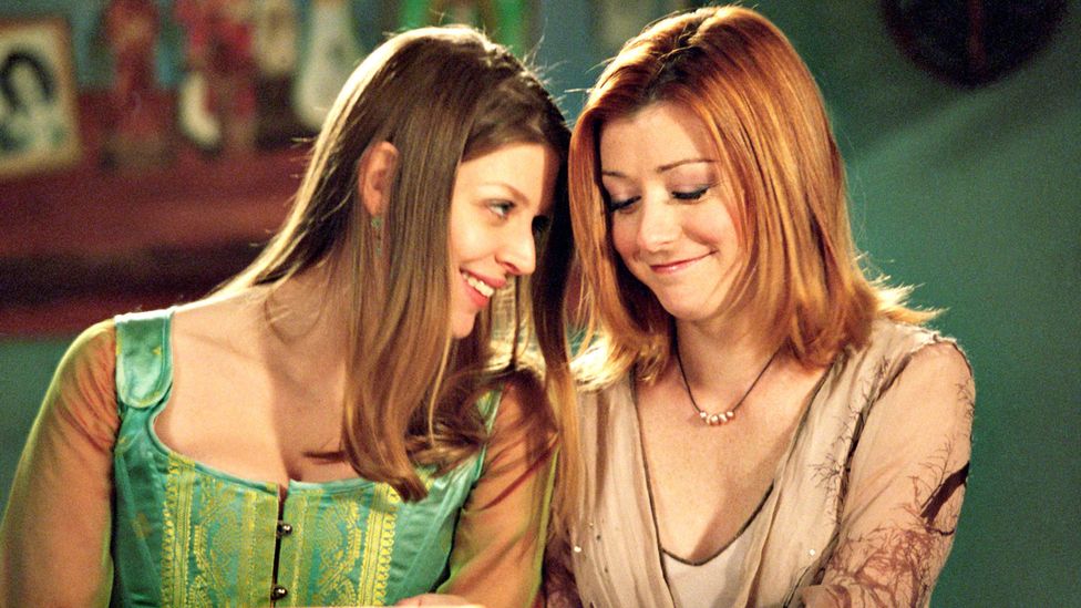 The romance between Buffy's best friend Willow and her fellow witch Tara was an important piece of queer representation (Credit: Alamy)