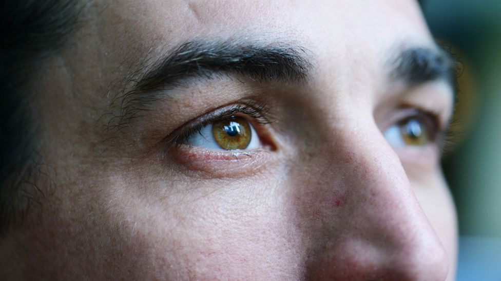 Close up on a man's eyes