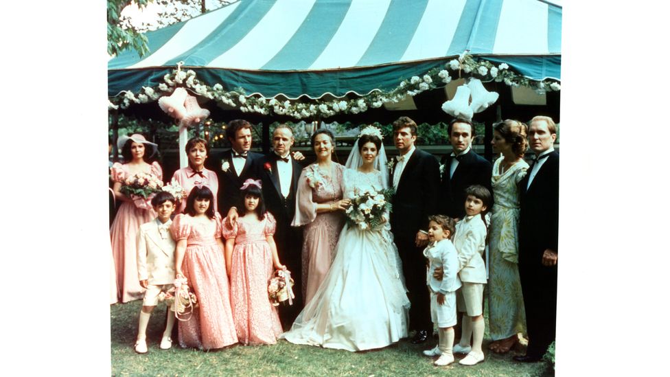The film's bravura opening sequence is set at Connie's wedding banquet in the Corleones' family compound (Credit: Getty Images)