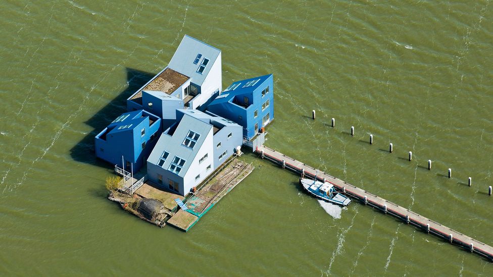 Almere has been built on land reclaimed from the IJsselmeer inland sea and some neighbourhoods feature floating villas (Credit: Frans Lemmens/Alamy)