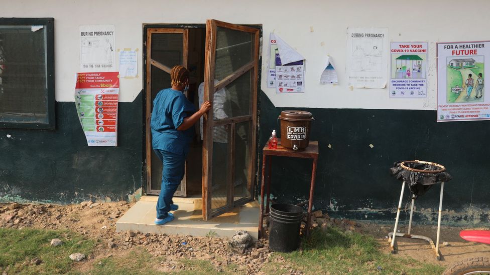 The Boundary health clinic in the village of Konobo, Grand Gedeh county, the birthplace of Liberia's community health programme (Credit: Peter Yeung) The Boundary health clinic in the village of Konobo, Grand Gedeh county, the birthplace of Liberia's community health programme (Credit: Peter Yeung)