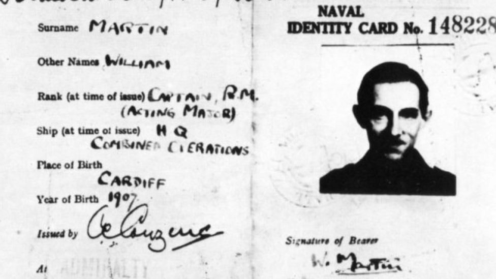 An id card was among the items created for the fake "Major Martin" (Credit: Alamy)