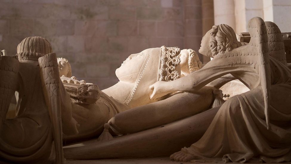 Inês's body was exhumed by Pedro and she was entombed at the monastery of Alcobaça – where he lies next to her (Credit: Alamy)