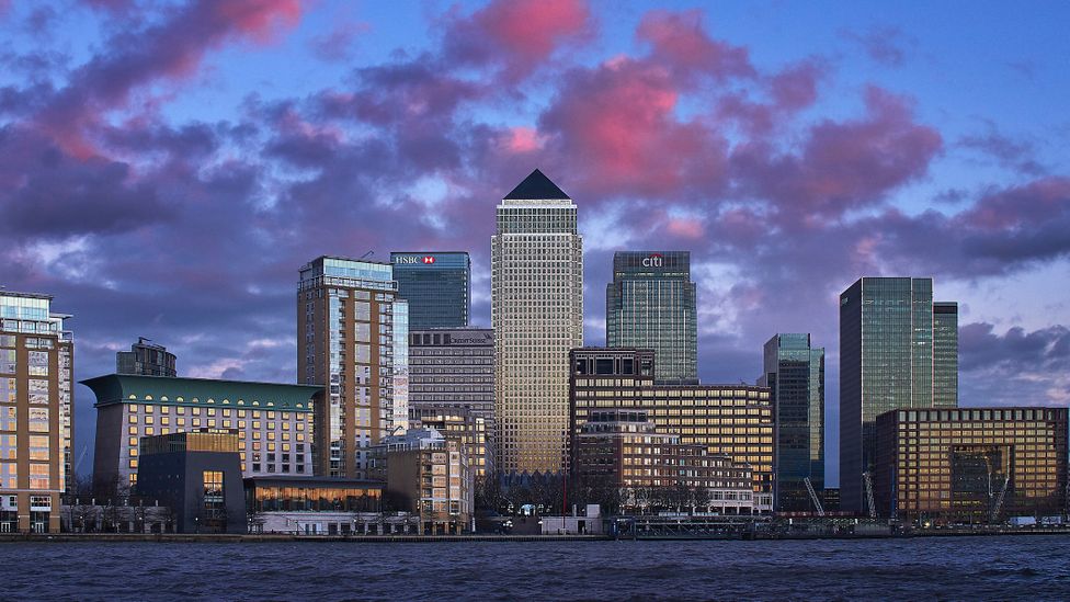 One of London's financial hubs, Canary Wharf is home to many national and global headquarters (Credit: John Lamb/Getty Images)