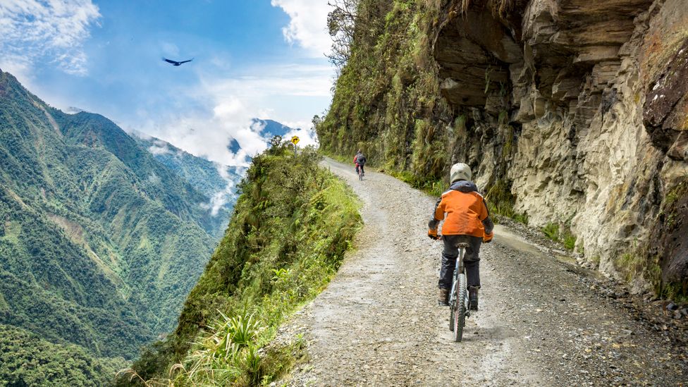 Cycling the 64km Death Road has become something of a macabre tourist attraction in recent years (Credit: Filrom/Getty Images)