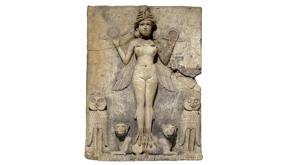 The painted clay relief Queen of the Night (circa 1750 BCE) from Iraq is exhibited at the new show Feminine Power at the British Museum (Credit: Trustees of the British Museum)