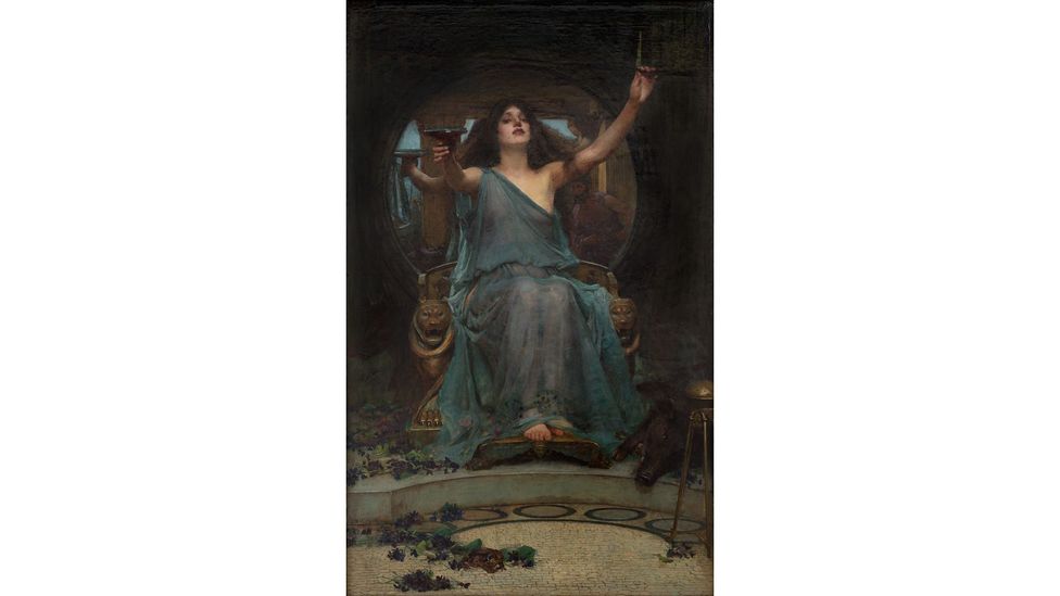 In an 1891 painting by John William Waterhouse, Circe offers a cup to Ulysses (Credit: Gallery Oldham)
