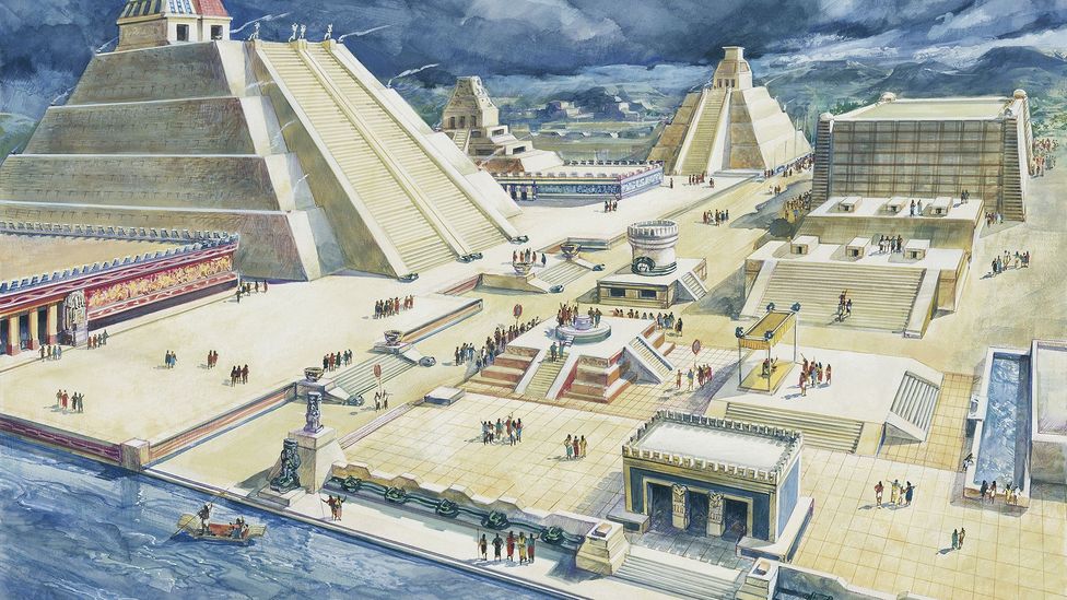 The Aztec capital, Tenochtitlán had houses with highly standardised dimensions (Credit: DEA Picture Library/De Agostini via Getty Images)