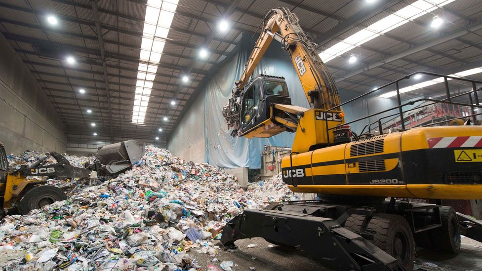 In the UK and the US, most household recycling is collected commingled and then sorted by material at an MRF (Credit: Veolia UK)