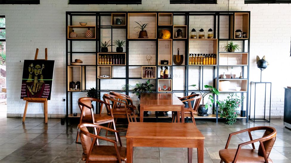 Meza Malonga in Kigali has a chic, minimalistic dining room (Credit: Alicia Erickson)