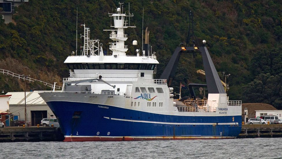 The RV Tangaroa has surveyed thousands of square kilometres of the seafloor near New Zealand on recent missions (Credit: Marty Melville/AFP/Getty Images)
