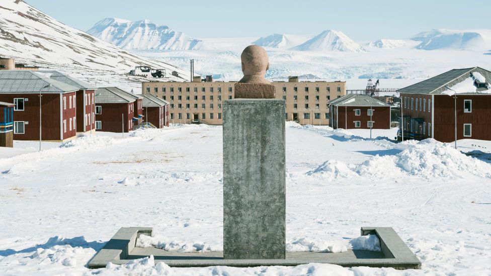 The central square at the coal-mining town is watched over by a bust of Lenin (Credit: Christian Aslund/Getty Images) The central square at the coal-mining town is watched over by a bust of Lenin (Credit: Christian Aslund/Getty Images)
