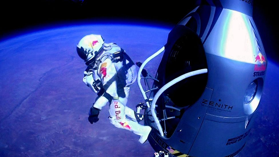 Felix Baumgartner used visualisation techniques to help him overcome his negative thoughts during his record-breaking skydive (Credit: Red Bull/Abaca Press/Alamy)