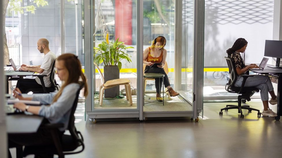Office designs are changing to accommodate hybrid work (Credit: Getty Images)