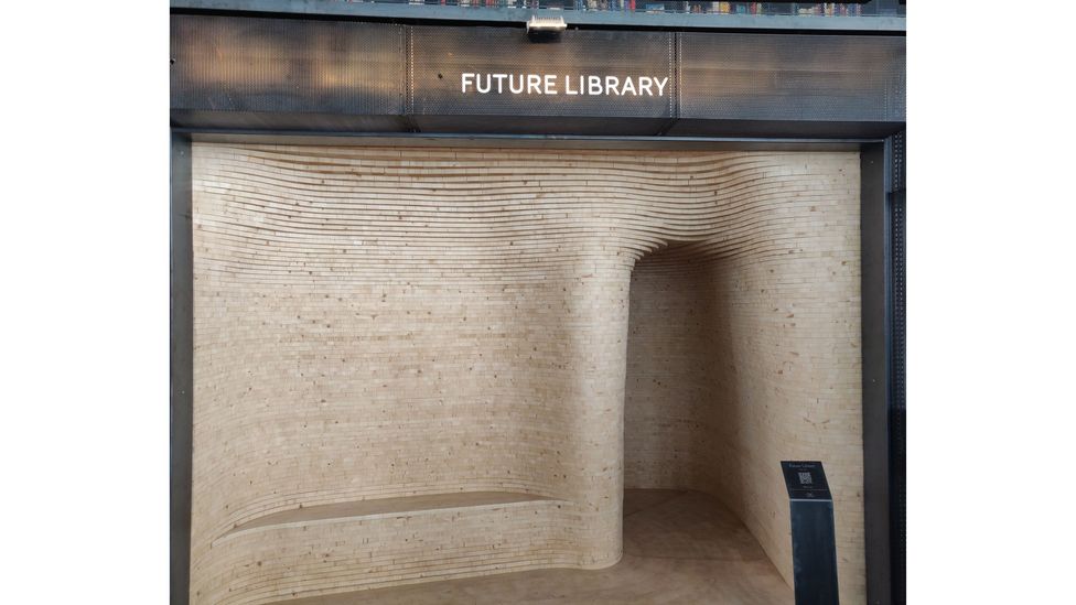 The entrance to the Silent Room in Oslo's main city library (Credit: Richard Fisher) The entrance to the Silent Room in Oslo's main city library (Credit: Richard Fisher)