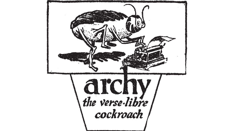 Archy the cockroach, the creation of humourist Don Marquis in 1916 (Credit: New York Tribune)