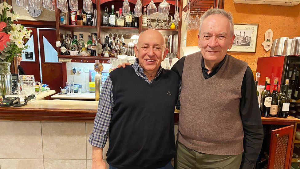 András Koerner (right) is a culinary historian and good friend of Tibor Rosenstein (left) (Credit: Joe Baur)
