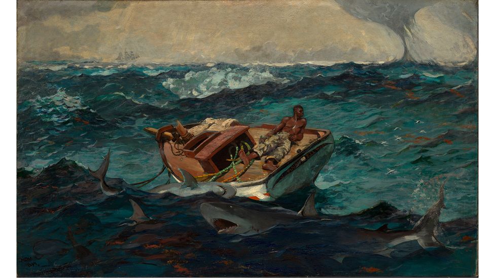 The Met's exhibition guide says that The Gulf Stream is 'an allegory of human endurance amid the forces of nature' (Credit: The Metropolitan Museum of Art)