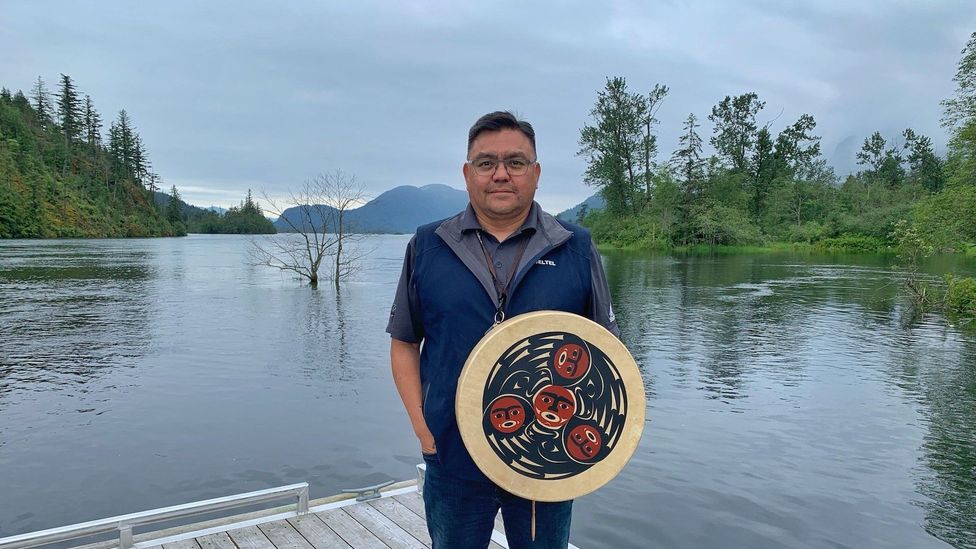 "The word comes from a mountain that's called Sasq'ets Tel, the place where the Sasquatch gather," said Kelsey Charlie, a Sts'ailes band councillor (Credit: Lisa Kadane)