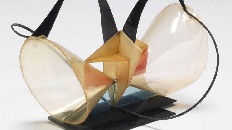 Naum Gabo's Construction in Space: Two Cones (1937) was constructed in a material that was pioneering at the time – but which proved not to endure (Credit: Naum Gabo/Tate)