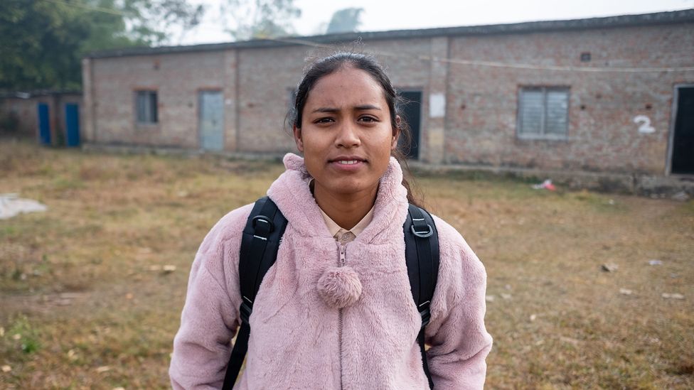 Hima Kusunda attends a boarding school where she is also learning her native language (Credit: Eileen McDougall)