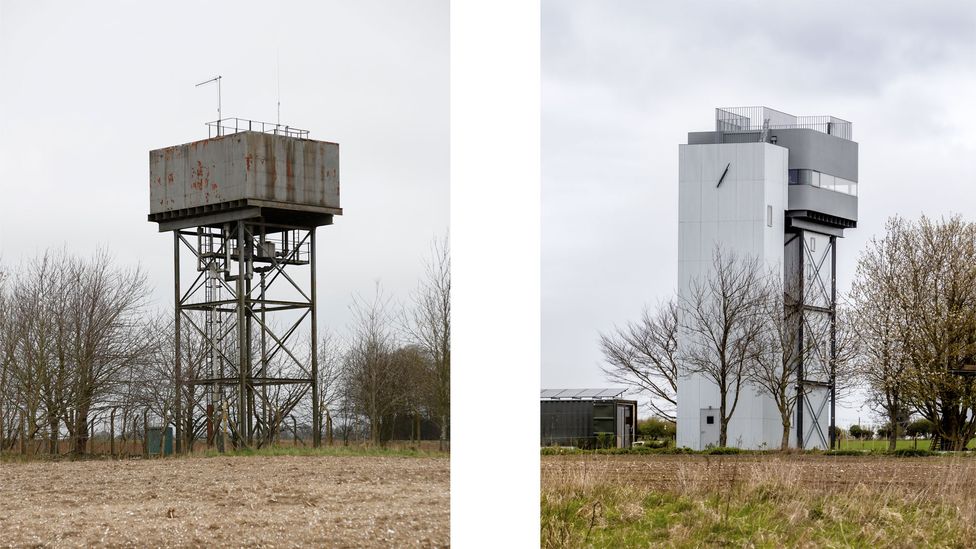 Castle Acre Water Tower, Tonkin Liu (Credit: Dennis Pedersen – left image / Taran Wilkhu – right image / Building for Change, Gestalten 2022)