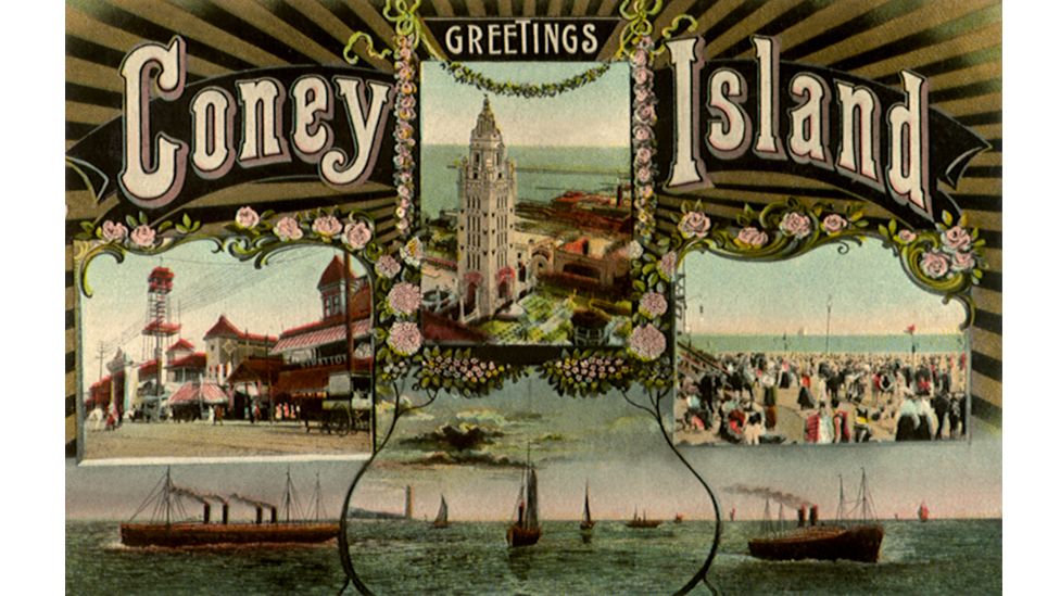 The concept of an enclosed, permanent amusement park originated in Coney Island, New York (Credit: Getty Images)