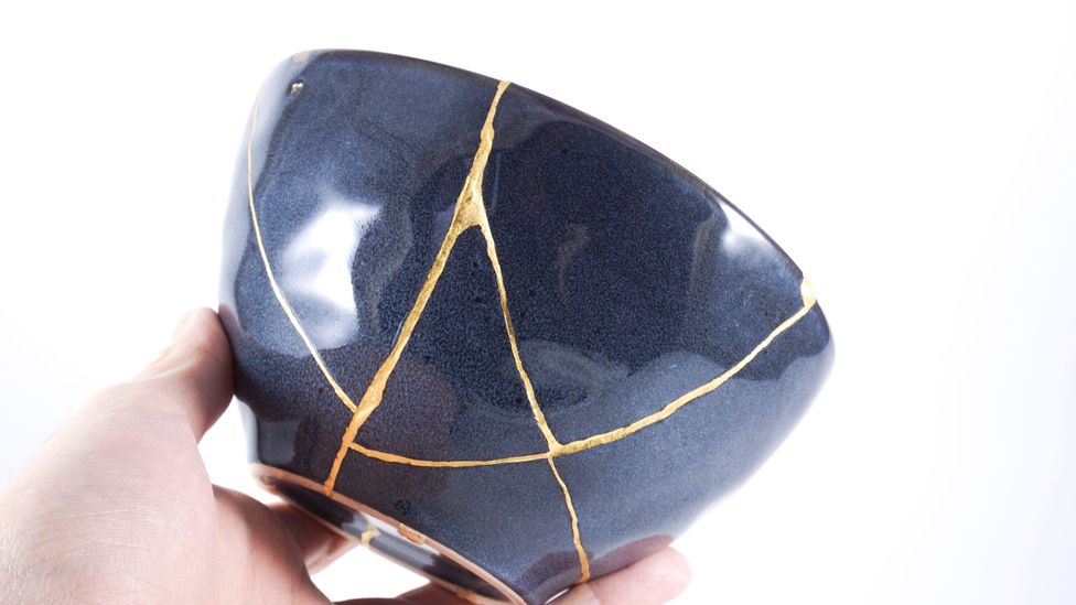 The Japanese art of kintsugi is reflective of how uplifting the sight of visible repairs can be (Credit: Alamy)