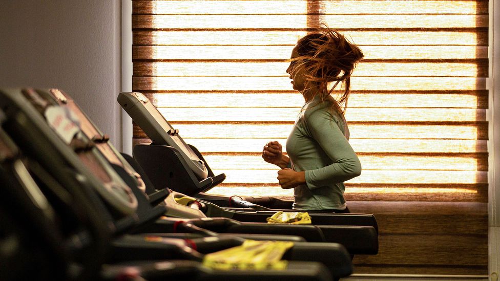 Running on a treadmill for 30-60 minutes, three times a week, was found to boost butyrate-producing bacteria in the gut (Credit: Hussein Faleh/AFP/Getty Images)