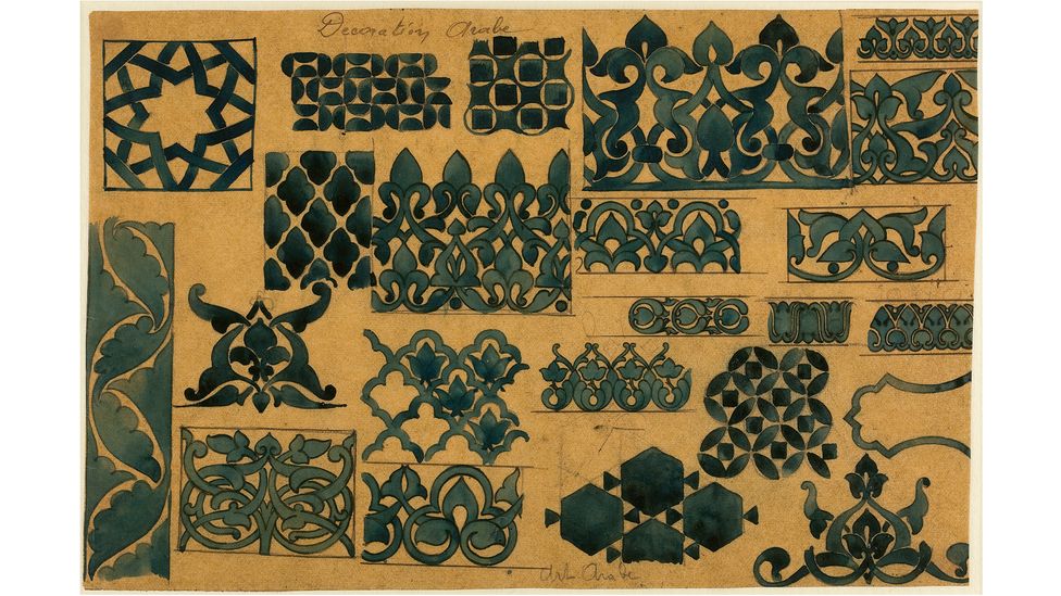 Studies of "decoration Arabe" from the Cartier archives, around 1910 (Credit: Cartier)