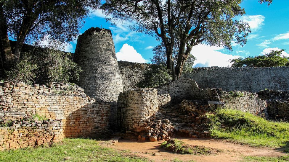 The ancient remains of Great Zimbabwe