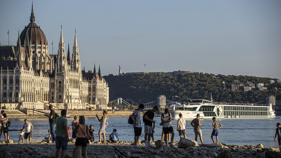 The dry spell caused the Danube – seen here near Hungary’s famous parliament – to drop to its lowest point in living memory (Credit: Arpad Kurucz/Anadolu Agency/Getty Images)
