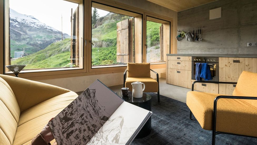 Refurbished self-catering huts have been modernised while retaining the grain barns' classic exteriors (Credit: Olivier Cheseaux Val d'Hérens)