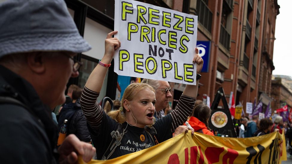 The global energy crisis has led to protests in many countries around the world over the rising cost of living (Credit: Jeremy Sutton-Hibbert/Alamy)