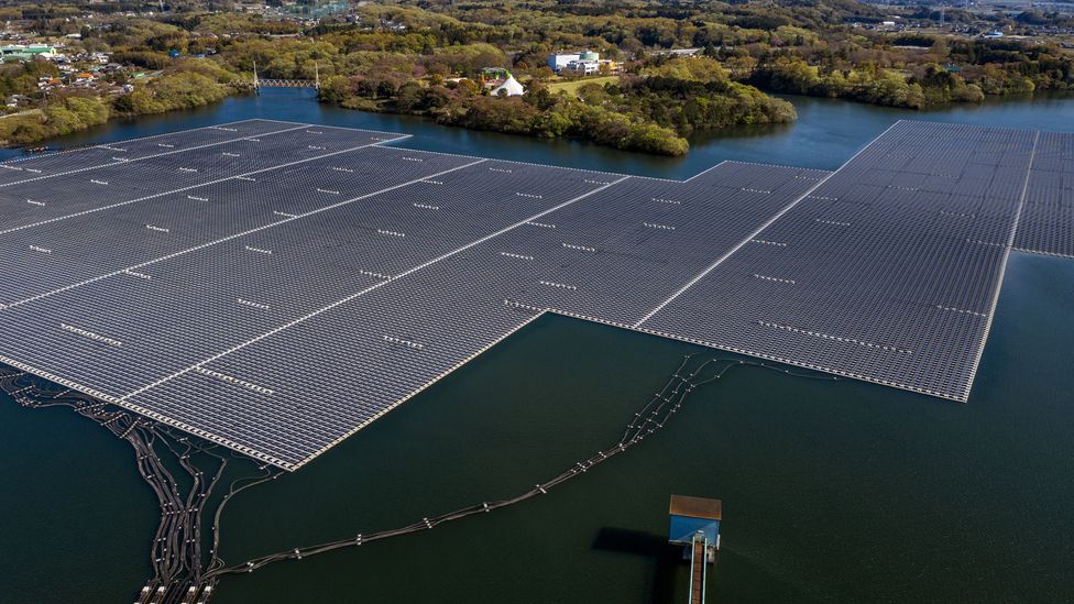 Japan is investing heavily in floating solar farms because of limited land availability or very expensive land (Credit: Carl Court/ Getty Images)